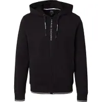Armani Exchange Veste de survêtement noir / blanc