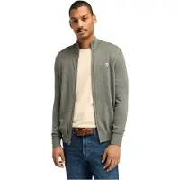 Timberland pour homme. TB0A2BMZU141 Pull à fermeture éclair Williams River gris (S), Casuel, Le coton biologique, Durable