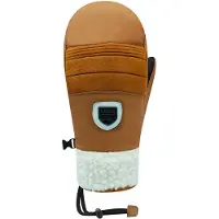 Racer - Moufles de ski en cuir premium avec isolation Primaloft&reg; - 90 Leather Mitt Brown pour Femme en Cuir - Taille 7 - Marron