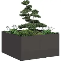 vidaXL Jardinière noir 80x80x40 cm acier laminé à froid