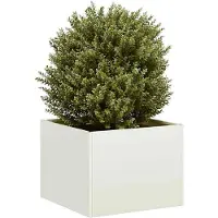 vidaXL Jardinière blanc 40x40x30 cm acier