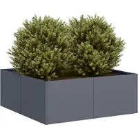 vidaXL Jardinière anthracite 80x80x30 cm acier