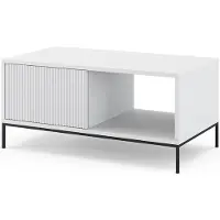 Vicco Table basse Eliza Blanc 90x50cm avec un tiroir, Model 49504