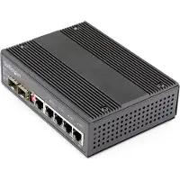 StarTech.com .com IES1G52UP12V Commutateur réseau Gigabit Ethernet non géré (10/100/1000) Power over Ethernet (PoE) Noir