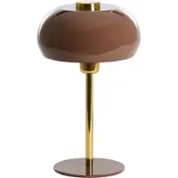 Light & Living Lampe de table Surin Ø 22cm - brun foncé brillant avec or