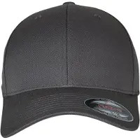 Flexfit Casquette de - Wooly Combed - pour Unisexe - gris foncé - Taille XS-S