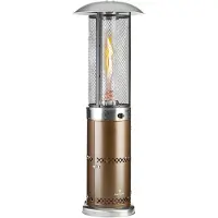 Blumfeldt Goldflame Deluxe Chauffage de terrasse 36.000BTU/11kW mobile acier inoxydable