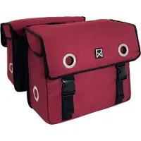 Willex Sacoches de vélo 30 L en toile rouge