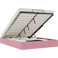 vidaXL Ottoman-lit sans matelas rose 140x190 cm velours