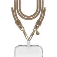 FORCE CASE FC Bandoulière Cordon Moka détails Gold