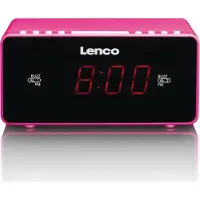 Lenco Radio-réveil Rose