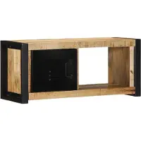 vidaXL Armoire TV 80x30x35 cm Bois massif rugueux Mango