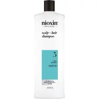 Nioxin Shampooing nettoyant pour cheveux colorés fins et légèrement clairsemés System 3 (Shampooing nettoyant System 3), 1000 ml
