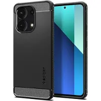 Spigen Rugged Armor case for Xiaomi Redmi Note 13 4G / LTE - matte black (Xiaomi Redmi Note 13, Xiaomi Redmi Note 13 4G), Coque pour téléphone portable, Noir