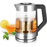 Emerio Bouilloire avec réglage de température 1,7 l – Éclairage LED – Protection contre la surchauffe – Indicateur de niveau d’eau – 2200W – WK-122730
