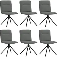 vidaXL Chaises de salle à manger 6 pcs. Tissu gris foncé
