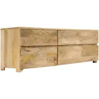 vidaXL Armoire TV en bois massif de manguier 110x30x40 cm