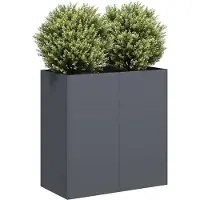 vidaXL Jardinière anthracite 80x40x80 cm acier laminé à froid