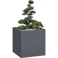 vidaXL Jardinière anthracite 80x80x80 cm acier