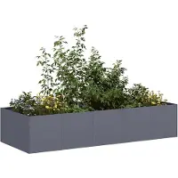 vidaXL Jardinière anthracite 200x80x40 cm acier
