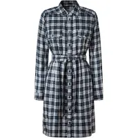 Pepe Jeans pour femme. PL953606 Robe Polys navy (S), Casuel, Viscose, Manche longue, Marine