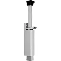 Dulimex Arrêt de porte 3837 0060 22 Zinc moulé sous pression argenté laqué Hauteur de levage 90 mm Fixation (1x)