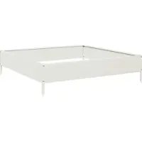 vidaXL Lit surélevé blanc 100x100x26 cm acier