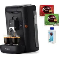 Philips Senseo Maestro Machine à café à dosettes, sélection de la force du café, fonction mémo, réservoir d'eau de 1,2 L, noir (CSA260/60)