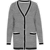 SANIKA Cardigan noir / blanc