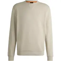 BOSS Sweat-shirt 'Westart' beige clair / blanc naturel