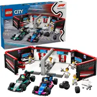 LEGO City F1 F1 Garage With Mercedes-amg And Alpine Carport Construction Game Multicolore Enfants