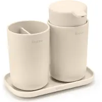 Brabantia Distributeur de savon ReNew Set 250 ml, Beige