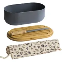 Pebbly Boîte à Déjeuner Pebbly 4 in 1 Bois Blue Grey