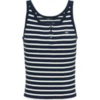 Tommy Hilfiger Button Sleeveless T-shirt Bleu XS Femme