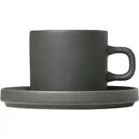 Blomus Tasse à Café et Soucoupe Blomus Pilar Agave Green (Set de 2)