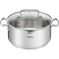 Tefal Casserole - - DUETTO+ G7194655 - Inoxidable - Compatible tous feux - 24 cm
