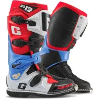 Gaerne SG-12 Blanc Bleu Rouge Bottes de Motocross Taille 41