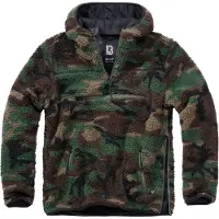 Brandit Veste en polaire marron / noisette / vert foncé / noir