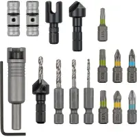 Wolfcraft Jeu de 16 embouts Flip Bit All-in-One