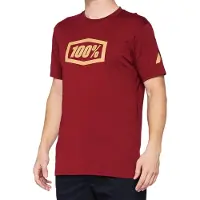 100% Hommes, T-shirt, Essential, Orange, Rouge, (M)