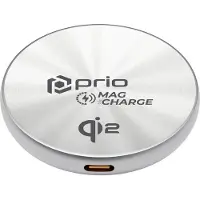 Prio Chargeur magnétique sans fil MAG (USB C) argenté
