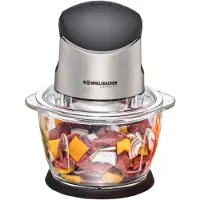 Rommelsbacher Broyeur multifonction 400 W, récipient en verre 1 l, couteau Edst chromé noir MZ 400