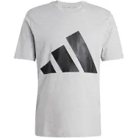 Adidas T-Shirt fonctionnel 'Essentials' gris chiné / noir
