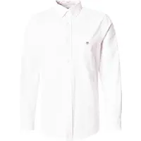 Gant pour homme. 3000230 Chemise Oxford à coupe régulière, rayures fines roses (S), Casuel, Coton, Classique, Manche longue