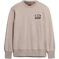 Superdry Homme Sweat Ras-du-cou Ample Mechanic Gris Taille: S