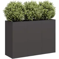 vidaXL Jardinière noir 120x40x80 cm acier laminé à froid