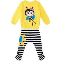 Denokids Survêtement 'Happy' bleu roi / jaune / noir / blanc
