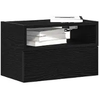 vidaXL Tables de chevet murales 2 pcs noir 45x26x28,5 cm