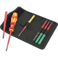 Wera 05006603001 Set 7 Pièces Kraftform Kompakt VDE 7 Extra Slim 1 Tool Finder Jeu De Lames Interchangeables Dans Un Étui