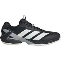 Adidas Chaussure de sport 'Adizero Ubersonic 5 Clay' gris / noir / blanc